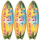 thumbnail image 1 of Decoración marina SurfSpear 3Pzas 16x45cm Madera Tabla de Surf VentDepot, 1 of 2
