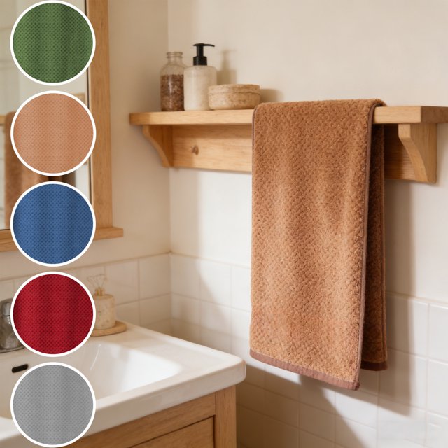 Toalla de baño ultra suave tejido rápido de gofres – Textura de panal de alta absorción, resistente, sin bolos, lavable a máquina, versátil Spa Hotel Home