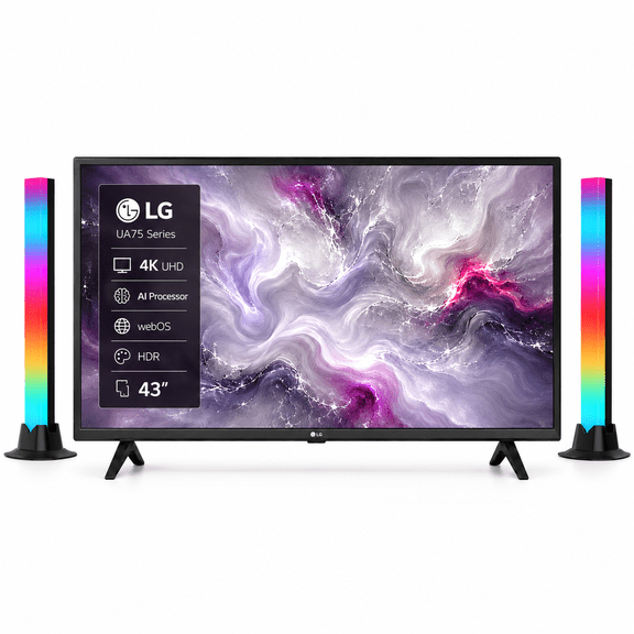 Combo Pantalla LG 43" 4K UHD AI Smart TV webOS + Barras De Luz RGB