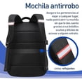 thumbnail image 2 of Mochila para Laptop con candado (Negro), 2 of 6