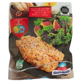 Filete de Pescado Blanco del Nilo Sierra Madre Congelado y Empanizado con Avena y Linaza 500 g