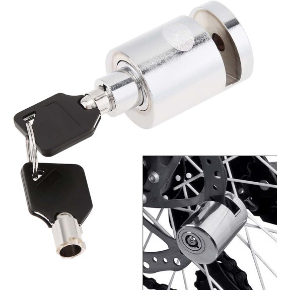 Candado de seguridad para freno de disco de motocicleta | Candado antirrobo de acero inoxidable de alta resistencia | Cilindro de fácil presión sin llave | Compatible con motocicletas, scooters y