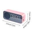 thumbnail image 2 of Reloj despertador, Altavoz Bluetooth, Pequeño, Pantalla LED, Reloj despertador inteligente portátil, Altavoz de Espejo, Regalo, Rosa, 2 of 3