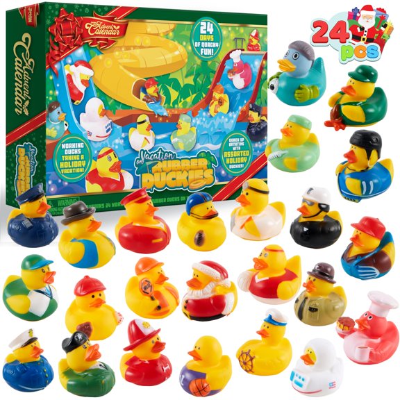 Calendario de Adviento JOYIN 24 días de Navidad 2024 con patos de goma