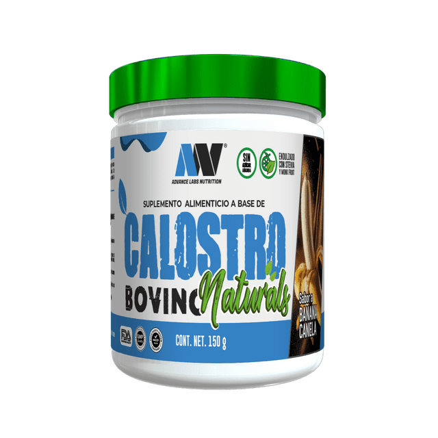 Calostro Bovino en Polvo Advance Labs Naturals Stevia y Monk Fruit Banana Canela 30 Serv 180g