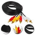 thumbnail image 4 of Cable de vídeo RCA a RCA, cable estéreo macho a macho, suministro de cable auxiliar de TV de 3m, 4 of 5