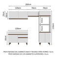 thumbnail image 3 of Cocina Integral Completa Modular Madesa Reims 260cm BB 09, 3 of 10