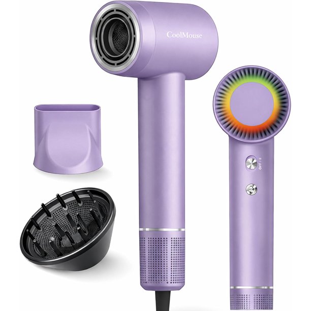 Secadora de Cabello 1500W Bluelander con Tecnología Iónica y Multiplicadora de Aire, 2 Velocidades y 4 Ajustes de Calor, Lavanda