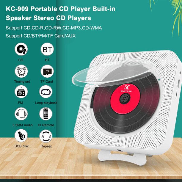 KC-909 Reproductor de CD portátil Altavoz incorporado