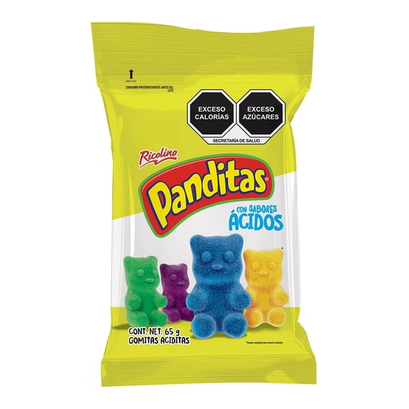 Gomitas Panditas con sabores ácidos 65 g