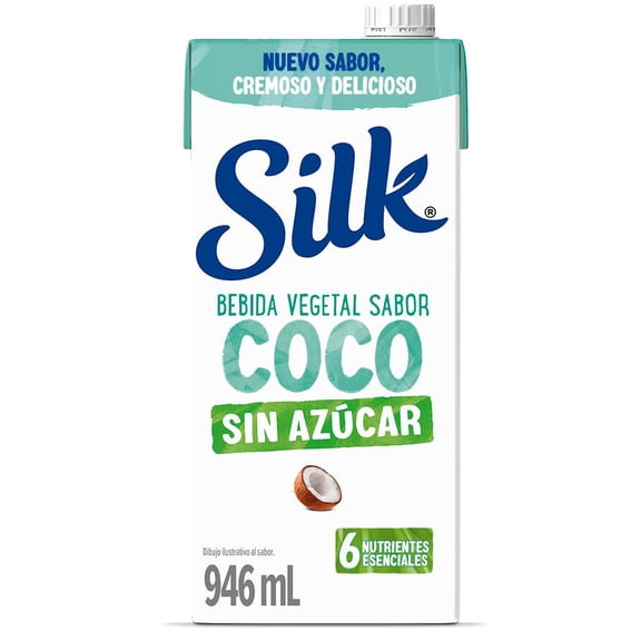 Bebida vegetal Silk sabor coco sin azúcar 946 ml