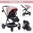 thumbnail image 2 of Rosa foldable baby stroller: high landscape, lightweight aluminum frame, waterproof fabric, reversible backrest, adjustable footrest, peekaboo canopy, grande almacenamiento basket, y cup holder, 2 of 10