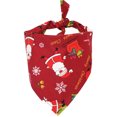thumbnail image 2 of Greeniant Toalla de saliva para mascotas de Navidad, pañuelo de animales pequeños, bufanda, babero, accesorio de decoración para fiestas, regalo, rojo Ropa para mascotas papa noel rojo, 2 of 6