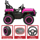 thumbnail image 4 of Montable Electrico Camioneta 4x4 para Niños Bluetooth Luces Led Control Remoto Batería 12v - Rosa, 4 of 8