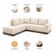 thumbnail image 5 of Sala Esquinera Izquierda Easy Living Tous Beige en L tapizada con estructura de madera de pino, 5 of 6