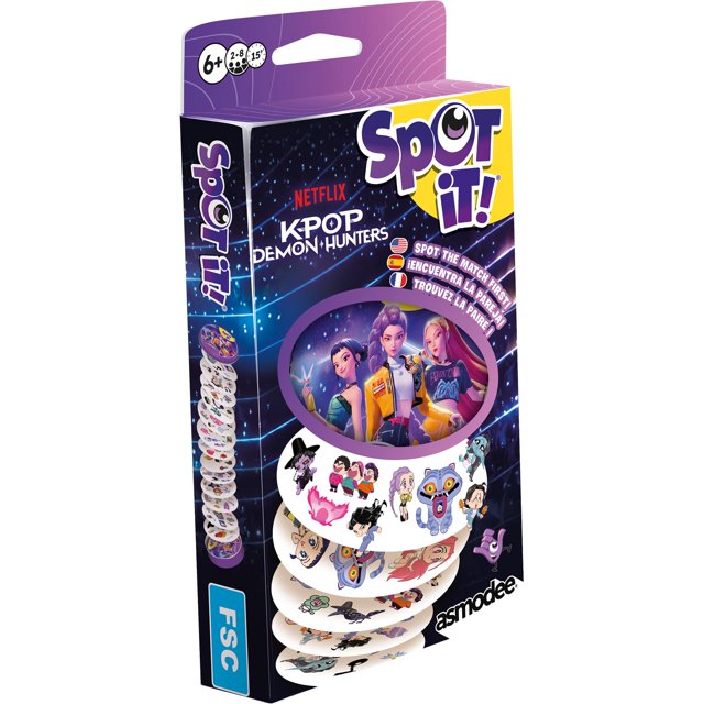 Juego de cartas Spot It! Cazadores de Demonios K‑Pop – Zygomatic