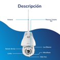 thumbnail image 3 of Cámara de seguridad inteligente para exteriores, visión nocturna, detección de movimiento y bocinas Zkteco, 3 of 5