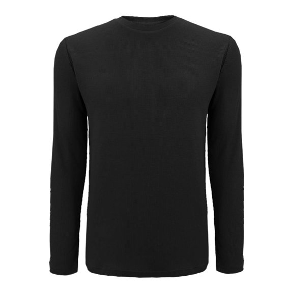 Playera George Talla M Cuello Redondo Manga Larga Lisa Negra