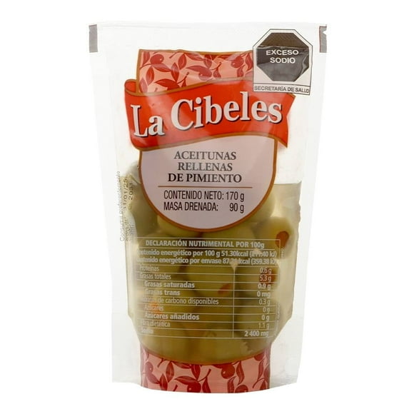 Aceitunas verdes Cibeles rellenas de pimiento 170 g
