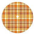 thumbnail image 2 of 35.4 Pinch Fall Plaid Christmas Tree Skirt Orange Buffalos Check Harvestes Thanksgiving Tree Base Cubierta Otoños Decoración del hogar, 2 of 8
