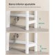 thumbnail image 3 of SONGMICS Mueble para Inodoro, Estante sobre Inodoro, Estantería de 3 Niveles, Estante Ajustable, Blanco Nube y Beige Natural, 3 of 5