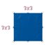 thumbnail image 2 of Lona Impermeable Para Exterior Reforzada Con Ojillos Azul 3x3 m, 2 of 5