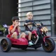 thumbnail image 5 of Moto electrica para niño y niña montable chopper con copiloto y musica color rojo, 5 of 5