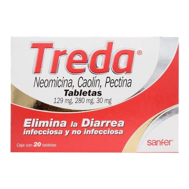 Treda 129 mg/ 280 mg/ 30mg, 20 Tabletas
