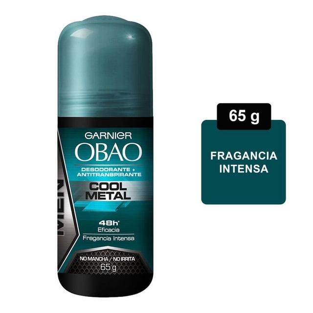 Desodorante antitranspirante Garnier Obao cool metal en roll on para caballero 65 g