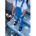 thumbnail image 3 of Pantalones Vaqueros Ajustados y Rotos Para Niña y Niño,KIDSCOOL SPACE, Azul Claro, 4-5 Años, 3 of 9