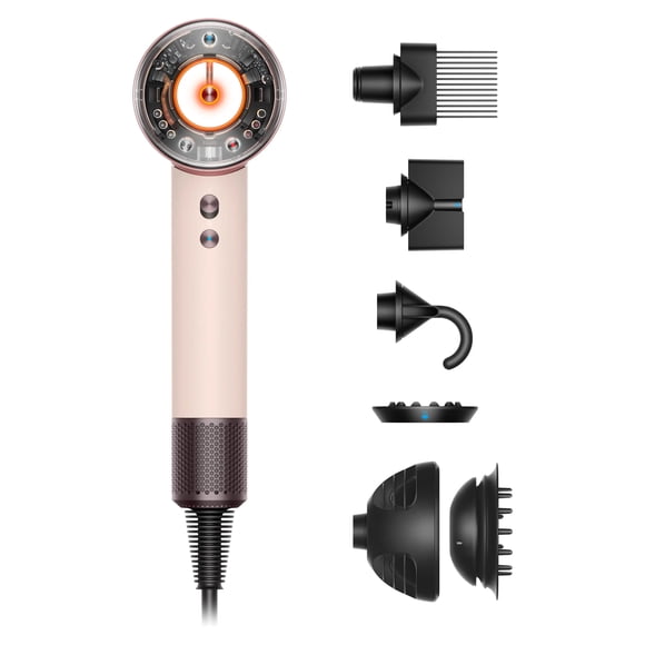 Secadora Dyson Supersonic Nural - Edición Limitada Rosa Cerámica y Oro Rosa | Secado Rápido, Protección del Cuero Cabelludo, 5 Accesorios Magnéticos