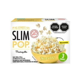 Palomitas para microondas Slim Pop sabor mantequilla 3 sobres de 73 g c/u