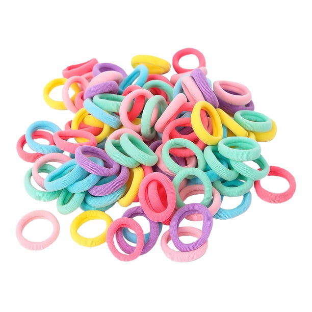 Ligas Para El Cabello Mini Paquete 100 Piezas Multicolor Para Niña