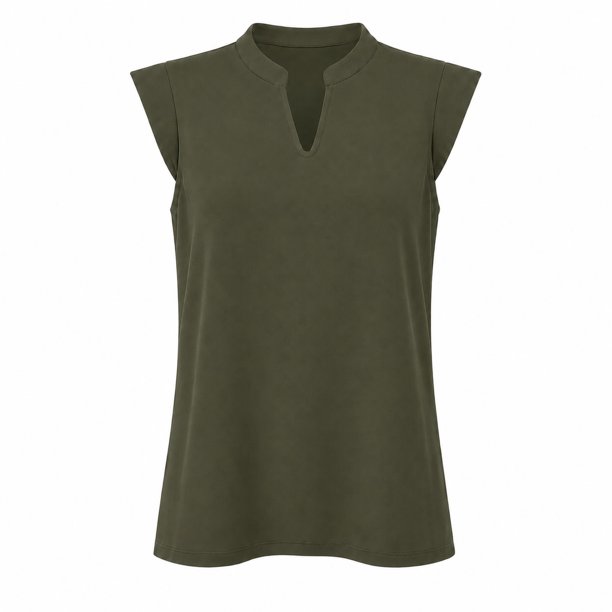 Blusa Simply Basic para Mujer, Manga Corta Militar Talla G