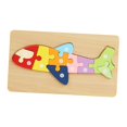 thumbnail image 4 of Rompecabezas de madera para niños, juguete de viaje para el desarrollo del aprendizaje temprano de jardín de infantes para niños de 1 a 3 años. Avión, 4 of 9