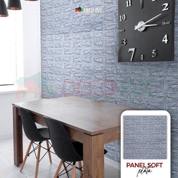 Panel Soft Adhesivo Para Muro 3d Resiste Agua PLATA PANEL DECORATIVO AZUL TIFANNY