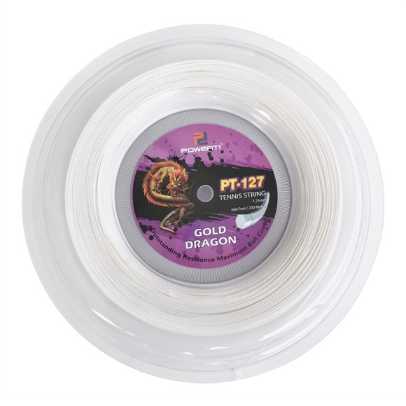 Cordaje de tenis 1.23mm Cuerda de Tenis 200M / 660FT Potente Raqueta de Repuesto de Raqueta de Tenis POWERTI Cordaje de tenis