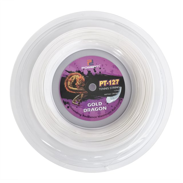 Cordaje de tenis 1.23mm Cuerda de Tenis 200M / 660FT Potente Raqueta de Repuesto de Raqueta de Tenis POWERTI Cordaje de tenis