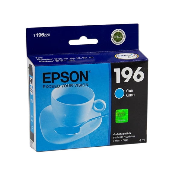Cartucho de Tinta Epson 196 Cian Modelo T196220-AL