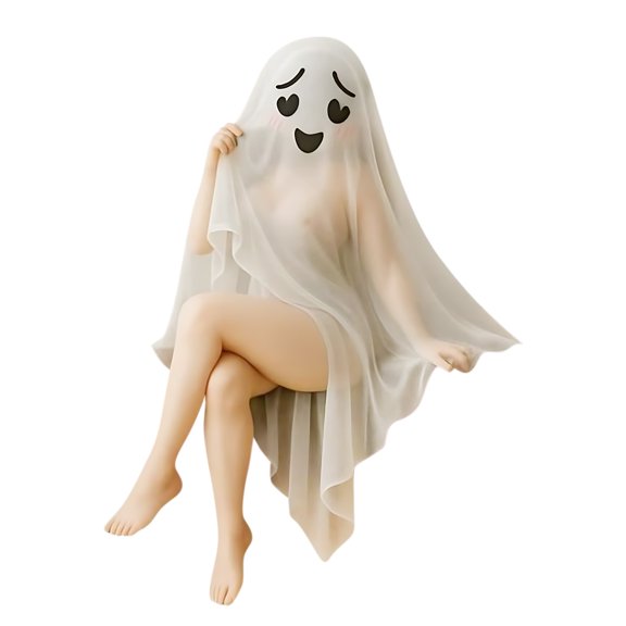 Fantasma de Halloween CLLC, Figura Decorativa de Halloween, Estatua de Fantasma Divertida y Sexy para Fiestas, Hogar, Dormitorio, Estante, Mesa, Centro de Mesa, Escultura de Fantasma de Resina (A)
