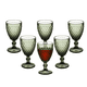 thumbnail image 1 of Juego 6 Copas Vino Agua Cristal Labrado Vidrio, Verde, 1 of 5