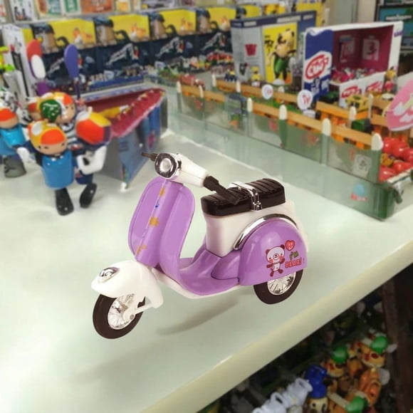 Mini Moto Escala Vehículo De Juguete Para Tirar Hacia Atrás