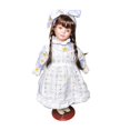 thumbnail image 4 of Muñeca de porcelana Adorno de mesa Regalo de cumpleaños Figura decorativa Escultura para Púrpura, 4 of 9