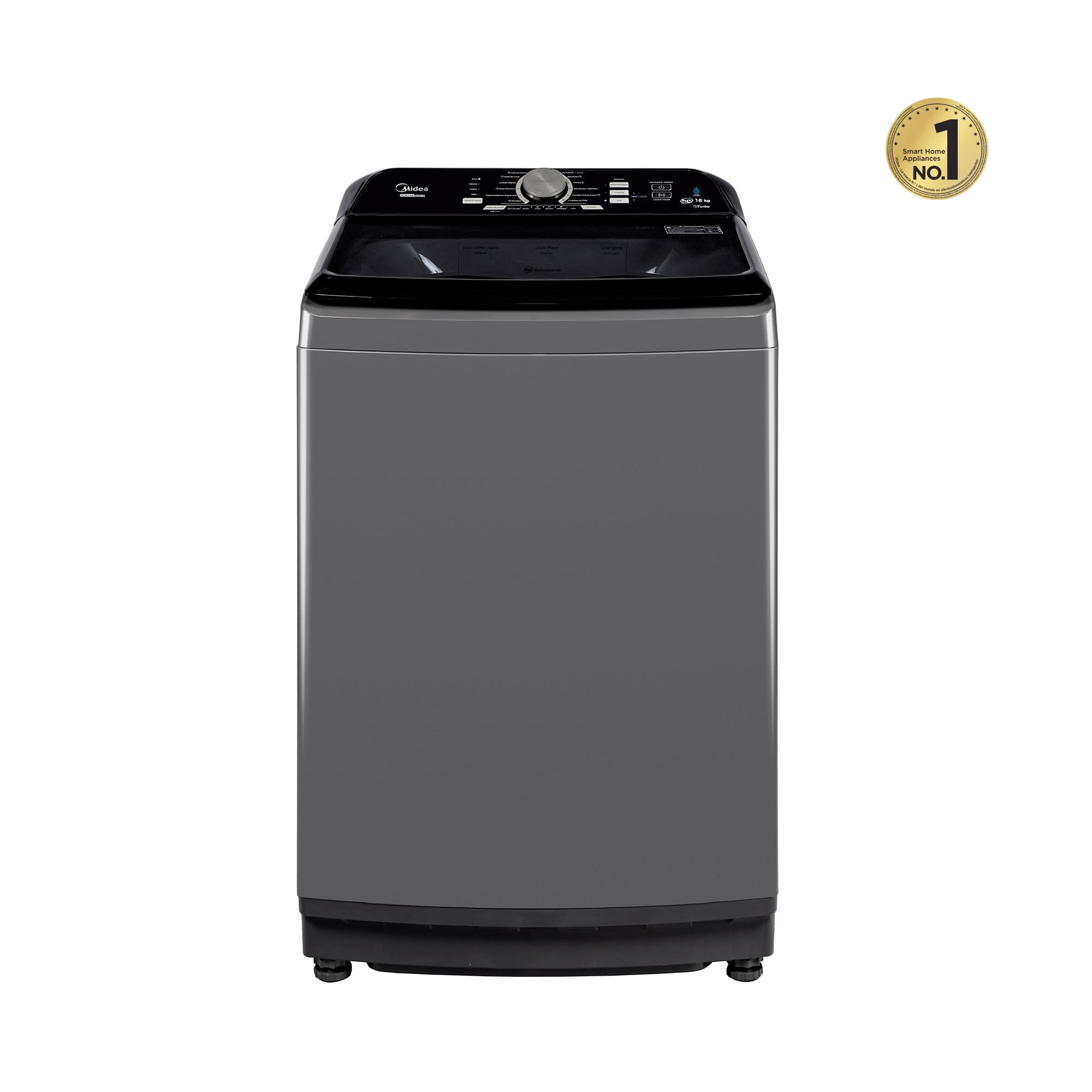 Lavadora Midea Automática Carga Superior 18Kg Vortex Wash Impeller Gris