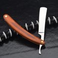 thumbnail image 2 of Afeitadora de acero inoxidable y madera Afeitadora manual vintage de corte de pelo antigua, 2 of 7