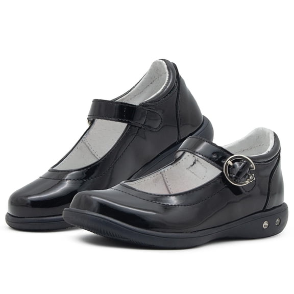 Zapato Escolar Niña Karsten Charol Negro Antiderrapante negro 24.5