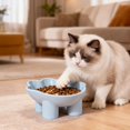 thumbnail image 4 of Cats Food Bowl Large Capacity Pet Food Bowl Cute Drinking Bowl For Cats To Protects The Neck, 4 of 6