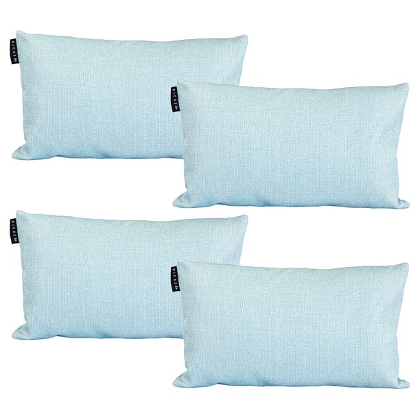 Cojin riñonera Decorativa Rectangular Set de 4 Tred Turquesa