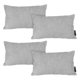 thumbnail image 1 of Cojin Riñonera Decorativa Rectangular Set de 4 Petra Gris, 1 of 4