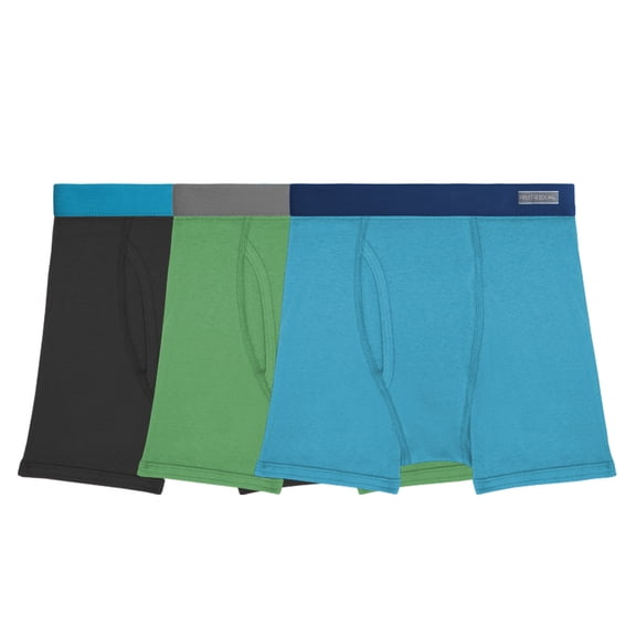 Bóxer Fruit of the Loom Para niño, algodón sustentable, multicolor, 3 piezas, talla G